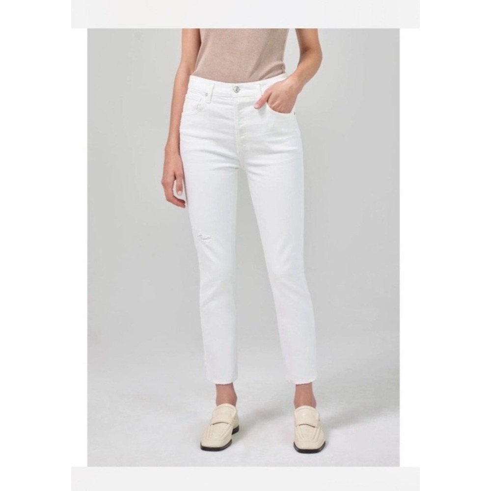 Citizens of Humanity Olivia Crop Petite White Jeans Size 32P